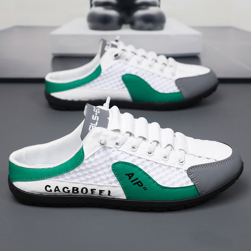 [⏰Desconto de 50% por tempo limitado - não perca] Sapatos ortopédicos com design ergonómico - design de chinelo semi-coberto, fácil de calçar e despir 👞