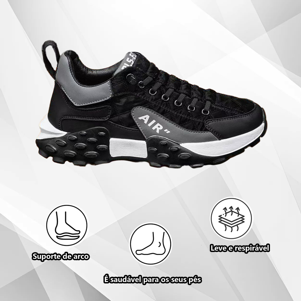 【🔥Novidades, metade do preço hoje por tempo limitado】Sapatos ortopédicos - design ergonómico, super absorção de choque, correção da marcha ✅Feito em pele de bovino