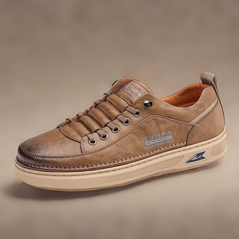 ⏰50% de desconto só hoje! 🔥Sapatos casuais para homem - material em pele de bovino, design de arco. ✅Alivia dores nos pés
