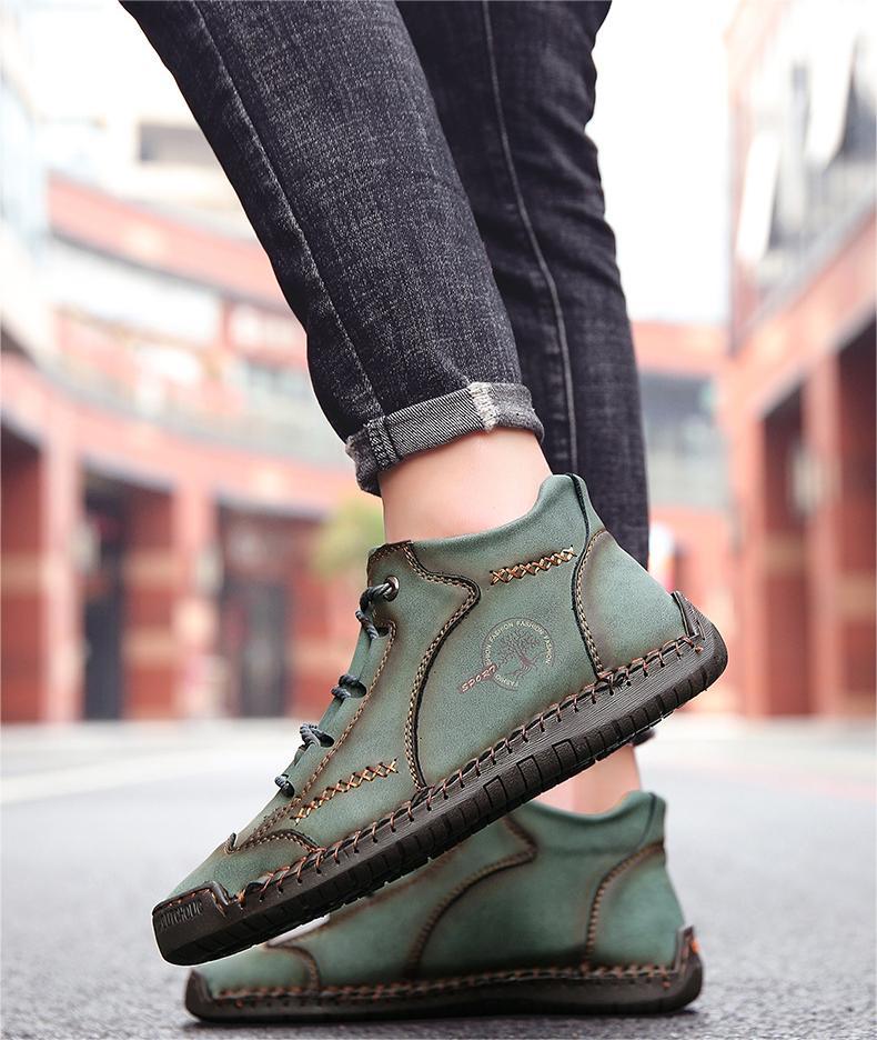 【🎉Promoção por tempo limitado - 60% de desconto, só hoje - não perca】 - Sapatos ortopédicos para homem feitos de pele de bezerro australiana 👞Caminhada confortável e alívio da dor✅