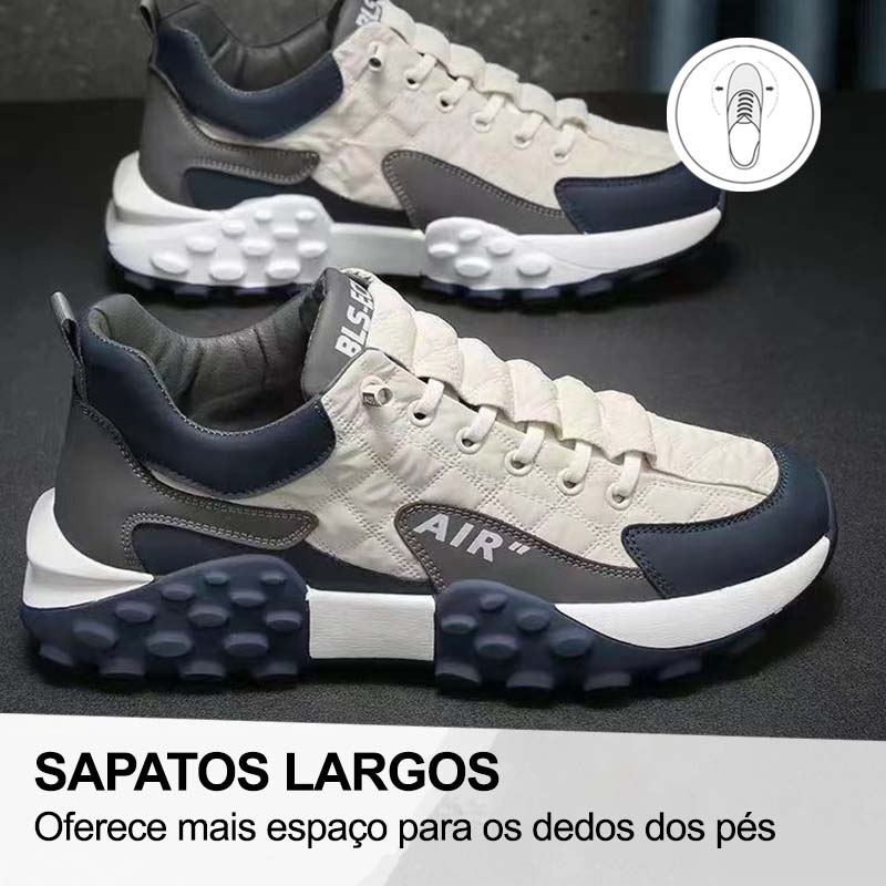 【🔥Novidades, metade do preço hoje por tempo limitado】Sapatos ortopédicos - design ergonómico, super absorção de choque, correção da marcha ✅Feito em pele de bovino