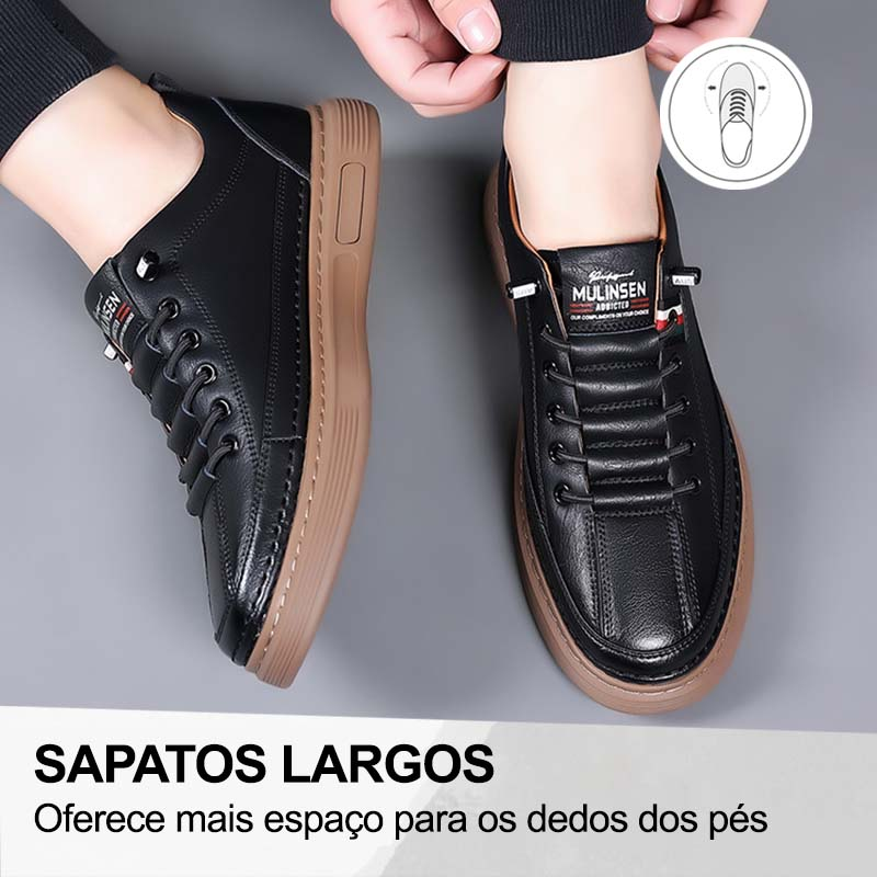 (🔥Desconto de 60% por tempo limitado - Não perca!) - Sapatos ortopédicos macios, confortáveis e luxuosos, fabricados em Itália, em pele de bovino (suporte para o arco - alivia as dores nos pés)