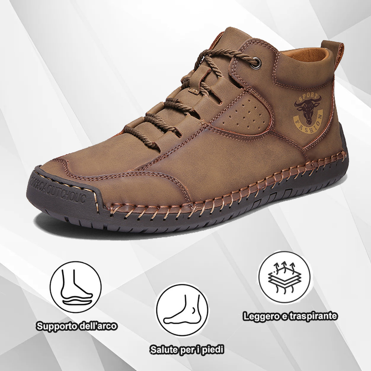 (🔥50% de desconto hoje - adquira já!) Sapatos ortopédicos premium e elegantes 👞 - Design ergonómico para alívio da dor