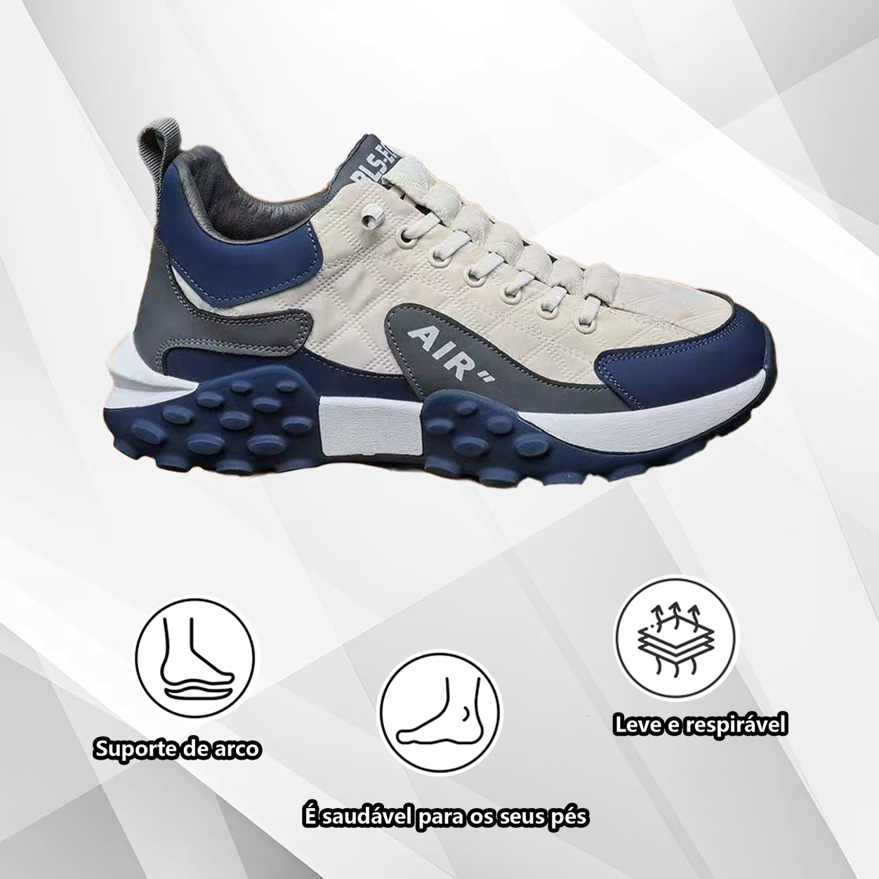 【🔥Novidades, metade do preço hoje por tempo limitado】Sapatos ortopédicos - design ergonómico, super absorção de choque, correção da marcha ✅Feito em pele de bovino