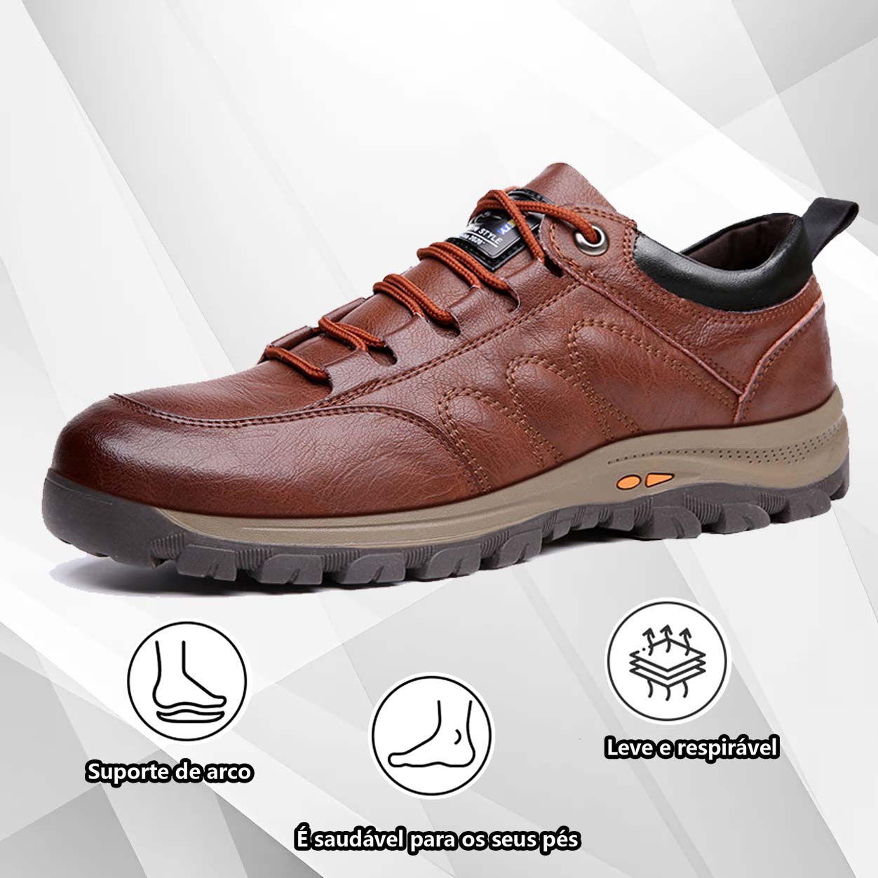 【🎁Hoje com 50% de desconto, encomende e receba meias ortopédicas grátis】 Sapatos ortopédicos com design ergonómico - aliviam as dores nas articulações 👞 Reduzem a pressão ao caminhar