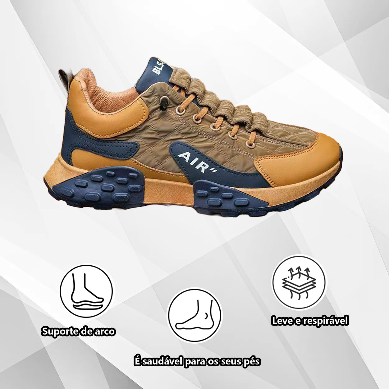 【🔥Novidades, metade do preço hoje por tempo limitado】Sapatos ortopédicos - design ergonómico, super absorção de choque, correção da marcha ✅Feito em pele de bovino