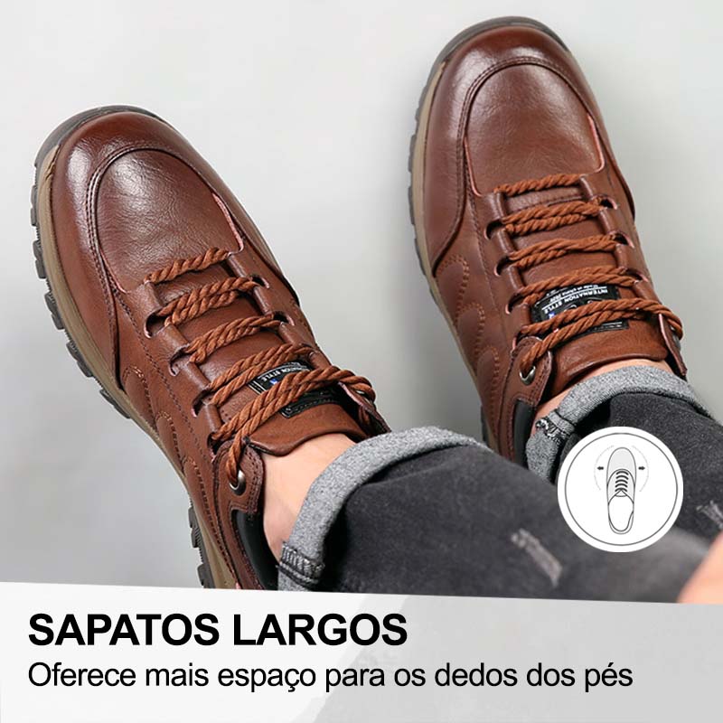 【🎁Hoje com 50% de desconto, encomende e receba meias ortopédicas grátis】 Sapatos ortopédicos com design ergonómico - aliviam as dores nas articulações 👞 Reduzem a pressão ao caminhar