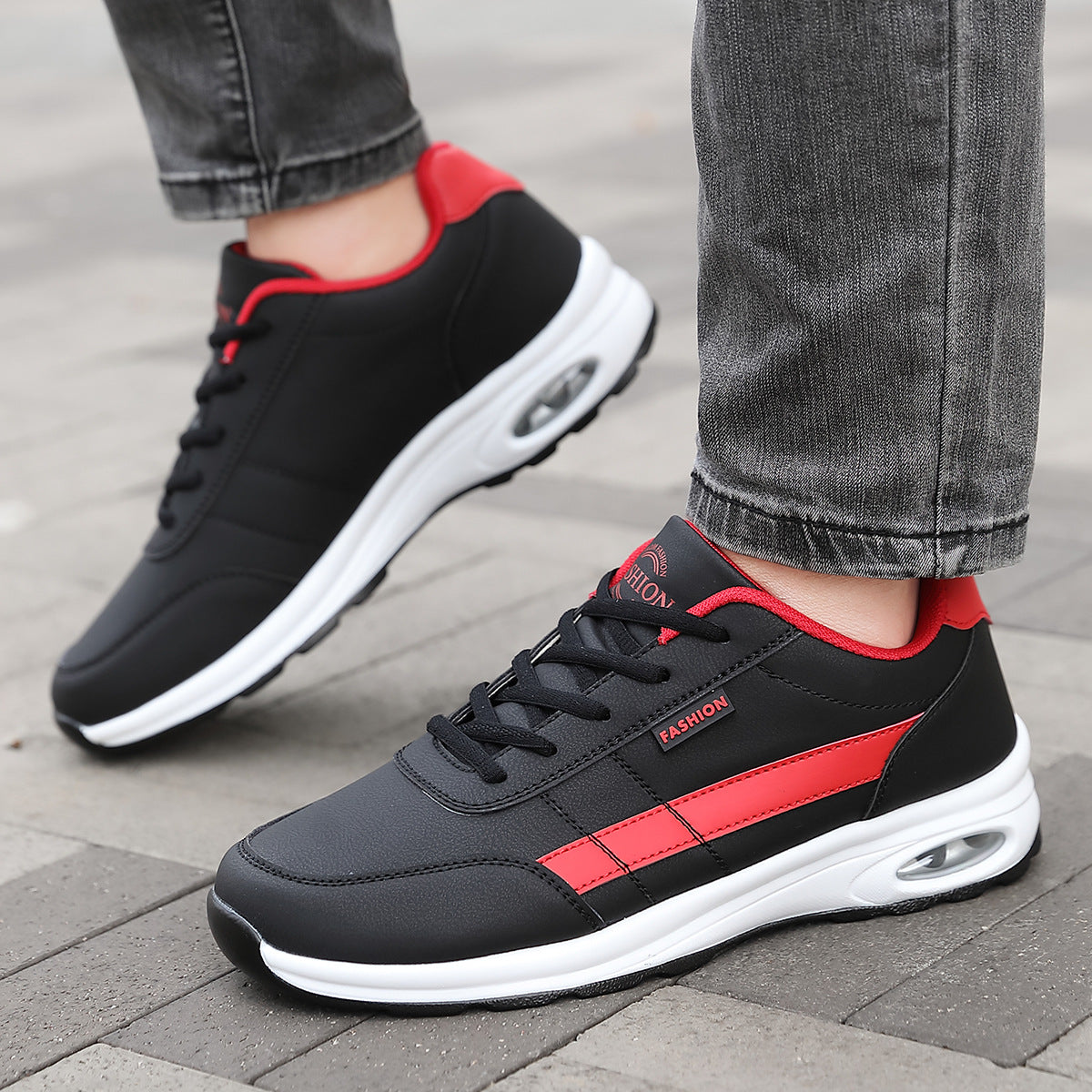 (⏰Novo produto com 50% de desconto) Sapatos casuais para caminhada 👞Sola com almofada de ar melhorada, confortável e antiderrapante, suporte para arco ✅Alivia a dor nos pés!