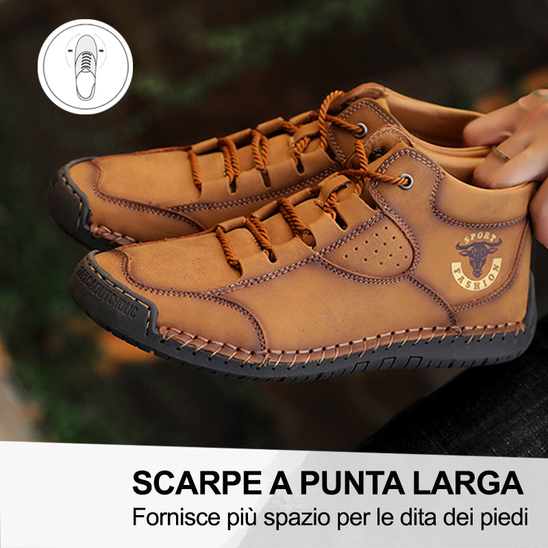 (🔥50% de desconto hoje - adquira já!) Sapatos ortopédicos premium e elegantes 👞 - Design ergonómico para alívio da dor
