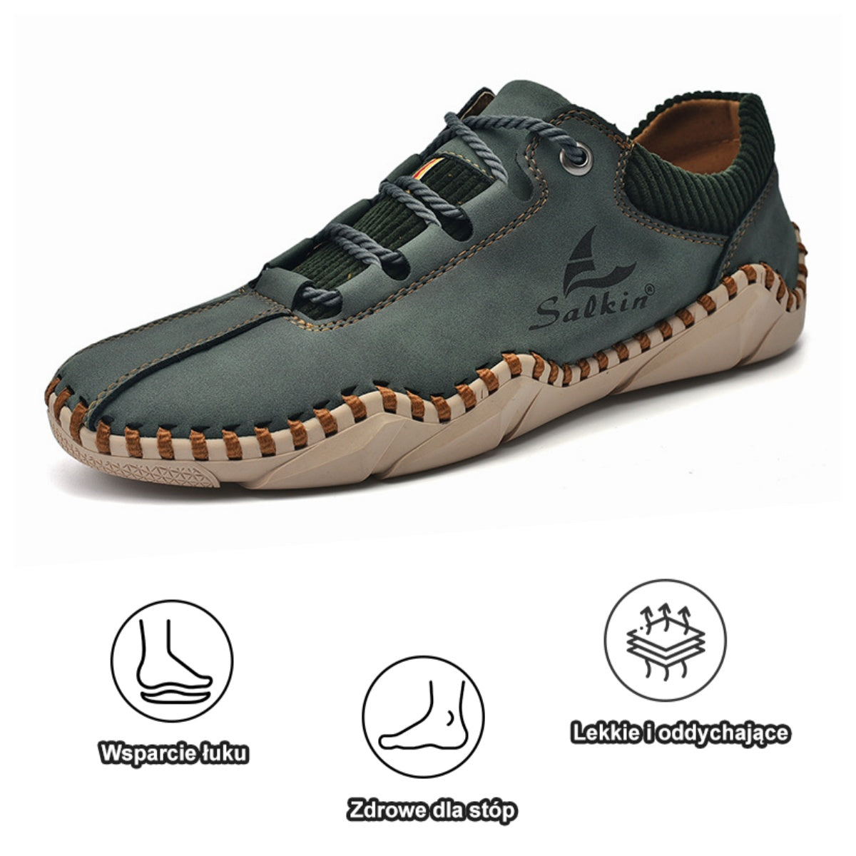 [🎁Dzisiejsza połowa ceny – nie przegap tego] Ergonomicznie zaprojektowane buty ortopedyczne – szyte ręcznie ze skóry klasy 5A 👞Skutecznie chronią zdrowie stóp