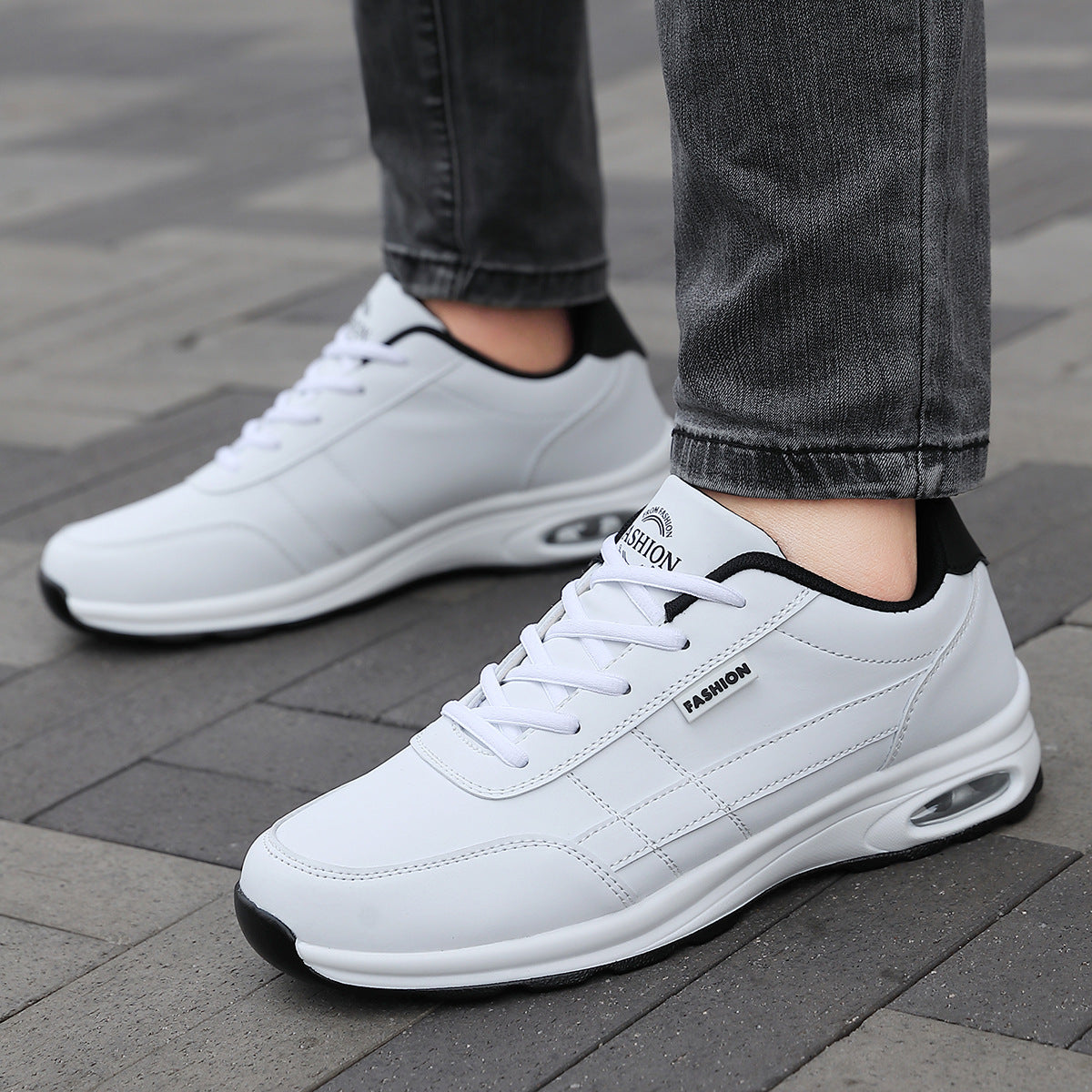 (⏰Novo produto com 50% de desconto) Sapatos casuais para caminhada 👞Sola com almofada de ar melhorada, confortável e antiderrapante, suporte para arco ✅Alivia a dor nos pés!