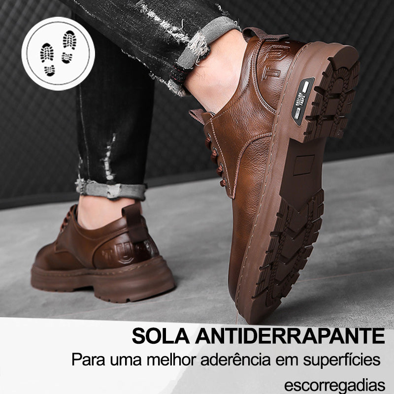 (🔥50% de desconto hoje - compre agora!) Sapatos de pele elegantes e de alta qualidade👞 - Design ergonómico✅ Fabricado em pele de crocodilo de alta qualidade