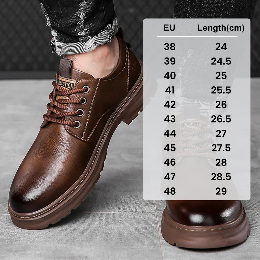 (🔥50% de desconto hoje - compre agora!) Sapatos de pele elegantes e de alta qualidade👞 - Design ergonómico✅ Fabricado em pele de crocodilo de alta qualidade