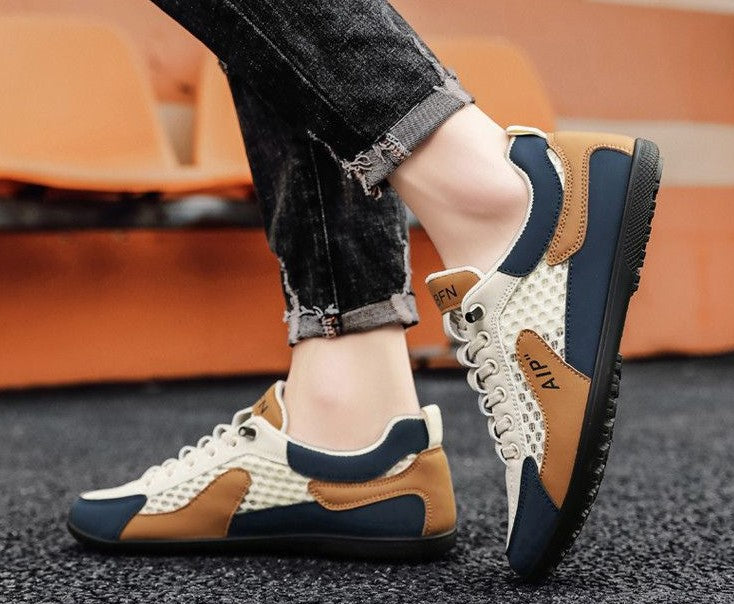 [⏰Desconto de 50% por tempo limitado - não perca] Sapatos ortopédicos com design ergonómico - design de chinelo semi-coberto, fácil de calçar e despir 👞