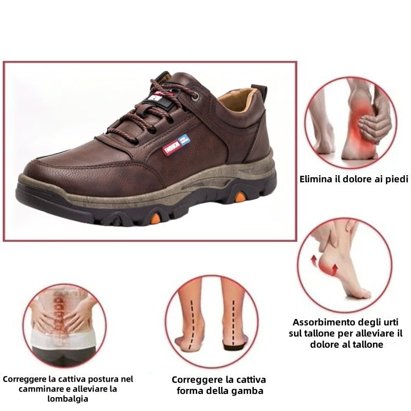 【⏰Sconto del 50% oggi - da non perdere】 Scarpe ortopediche dal design ergonomico - pelle di alta qualità + cuciture a mano 👞