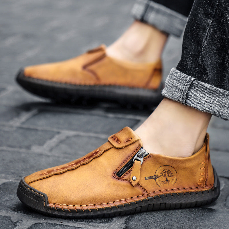 【🎉Promoção por tempo limitado - 50% de desconto, só hoje - não perca】 - Sapatos ortopédicos para homem, costurados à mão com pele de bezerro australiana 👞Caminhada confortável e alívio da dor✅