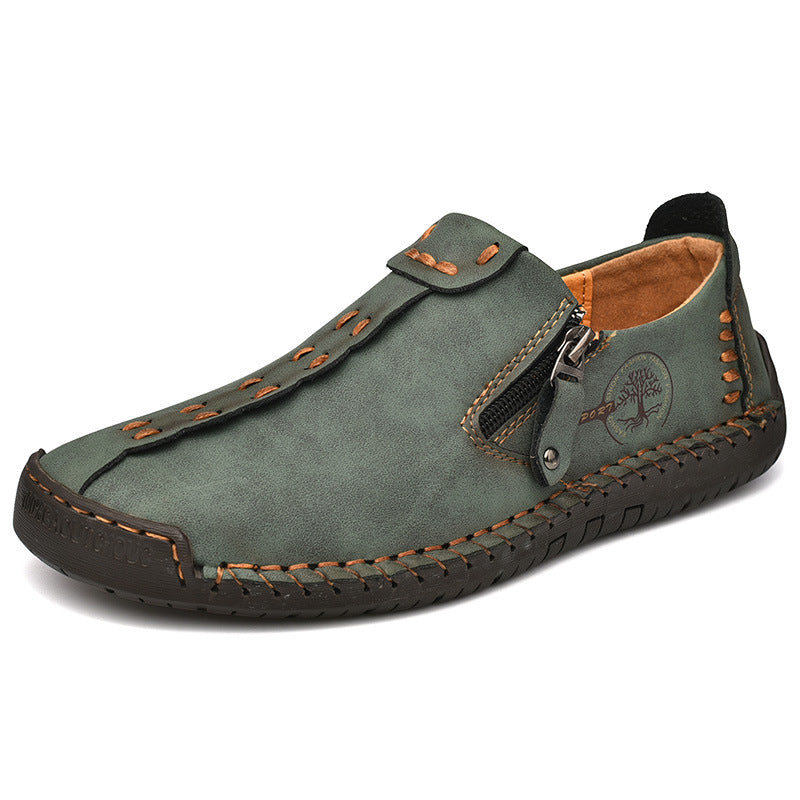 【🎉Promoção por tempo limitado - 50% de desconto, só hoje - não perca】 - Sapatos ortopédicos para homem, costurados à mão com pele de bezerro australiana 👞Caminhada confortável e alívio da dor✅