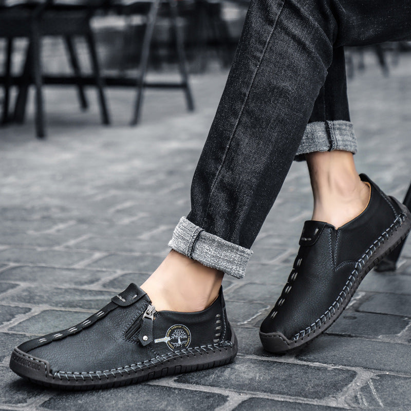 【🎉Promoção por tempo limitado - 50% de desconto, só hoje - não perca】 - Sapatos ortopédicos para homem, costurados à mão com pele de bezerro australiana 👞Caminhada confortável e alívio da dor✅