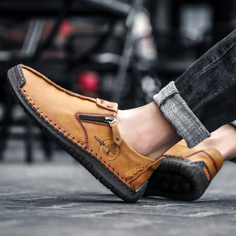 【🎉Promoção por tempo limitado - 50% de desconto, só hoje - não perca】 - Sapatos ortopédicos para homem, costurados à mão com pele de bezerro australiana 👞Caminhada confortável e alívio da dor✅