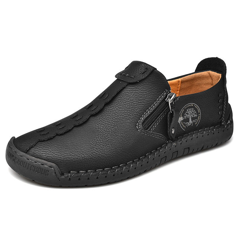 【🎉Promoção por tempo limitado - 50% de desconto, só hoje - não perca】 - Sapatos ortopédicos para homem, costurados à mão com pele de bezerro australiana 👞Caminhada confortável e alívio da dor✅