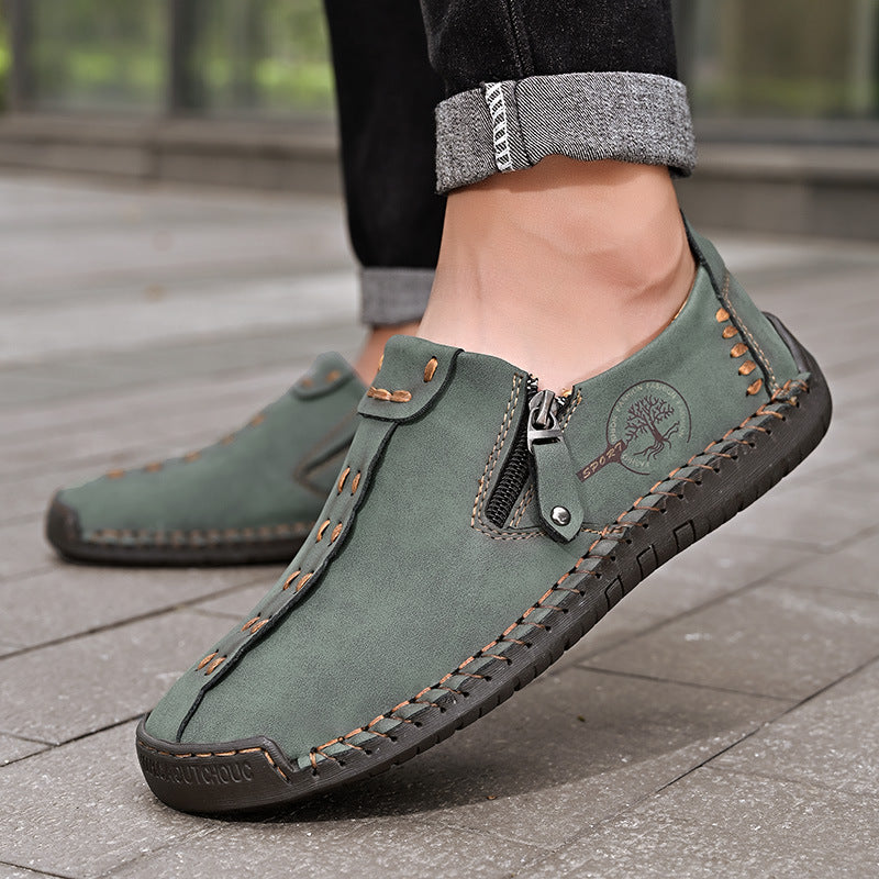 【🎉Promoção por tempo limitado - 50% de desconto, só hoje - não perca】 - Sapatos ortopédicos para homem, costurados à mão com pele de bezerro australiana 👞Caminhada confortável e alívio da dor✅