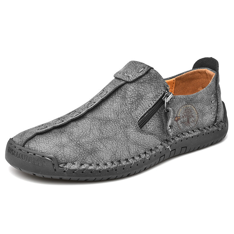 【🎉Promoção por tempo limitado - 50% de desconto, só hoje - não perca】 - Sapatos ortopédicos para homem, costurados à mão com pele de bezerro australiana 👞Caminhada confortável e alívio da dor✅