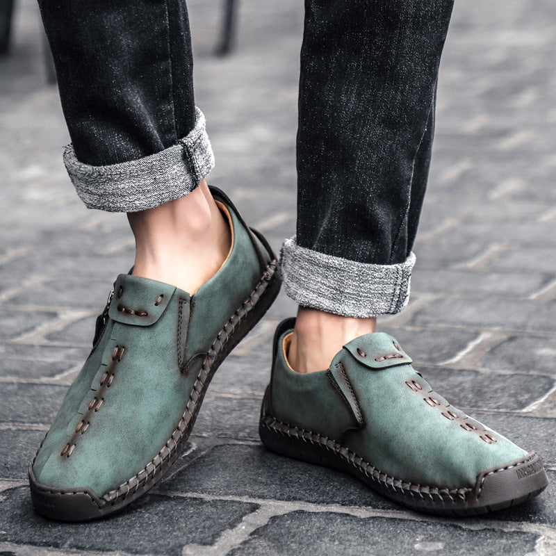 【🎉Promoção por tempo limitado - 50% de desconto, só hoje - não perca】 - Sapatos ortopédicos para homem, costurados à mão com pele de bezerro australiana 👞Caminhada confortável e alívio da dor✅