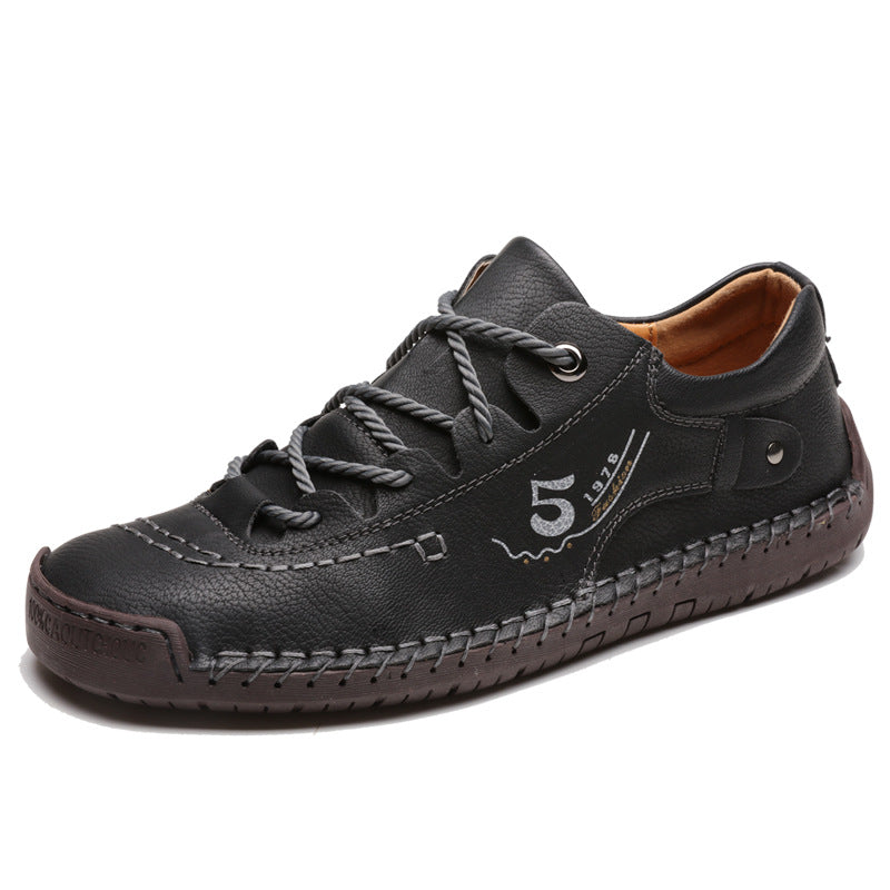 【⏰Último dia com 50% de desconto - não perca!】🔥 Sapatos ortopédicos confortáveis👞 Design ergonómico com suporte de arco para caminhar sem dor ✅ Costurado à mão com pele de bovino