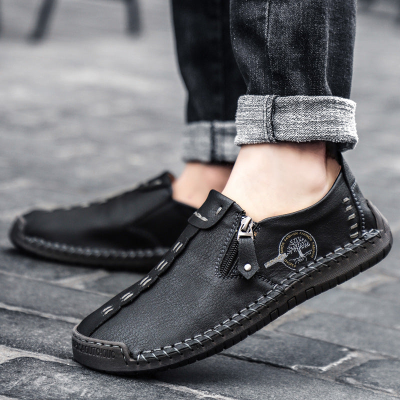 【🎉Promoção por tempo limitado - 50% de desconto, só hoje - não perca】 - Sapatos ortopédicos para homem, costurados à mão com pele de bezerro australiana 👞Caminhada confortável e alívio da dor✅