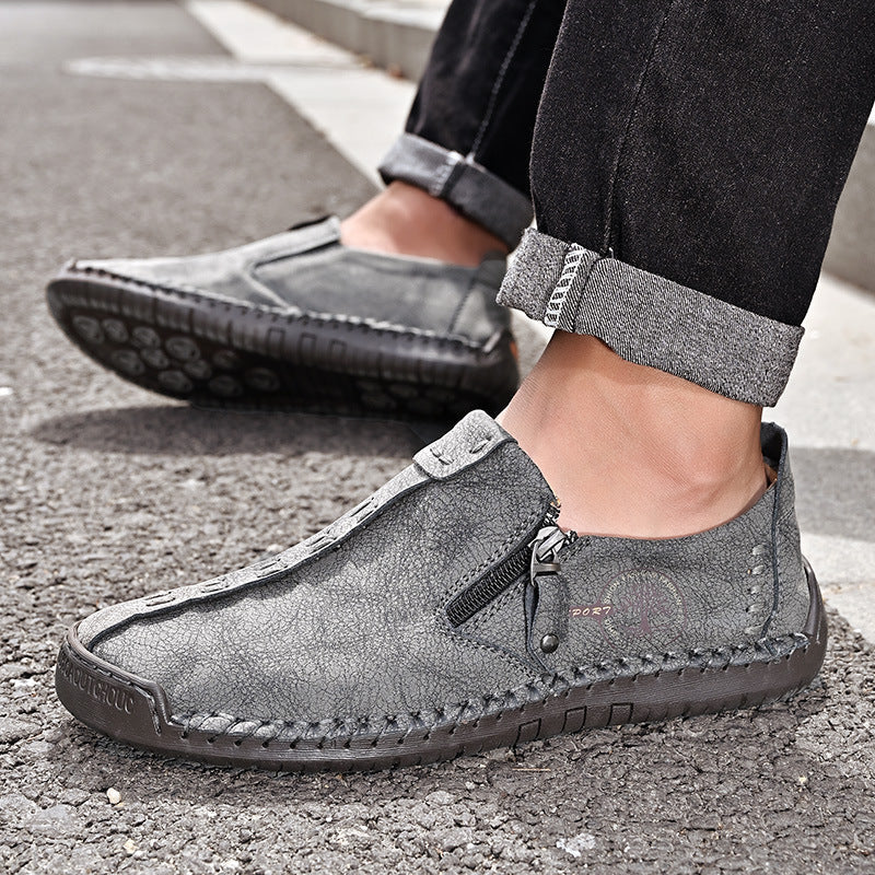 【🎉Promoção por tempo limitado - 50% de desconto, só hoje - não perca】 - Sapatos ortopédicos para homem, costurados à mão com pele de bezerro australiana 👞Caminhada confortável e alívio da dor✅