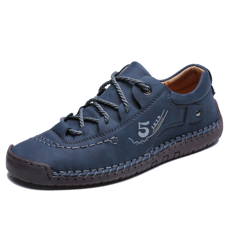 【⏰Último dia com 50% de desconto - não perca!】🔥 Sapatos ortopédicos confortáveis👞 Design ergonómico com suporte de arco para caminhar sem dor ✅ Costurado à mão com pele de bovino