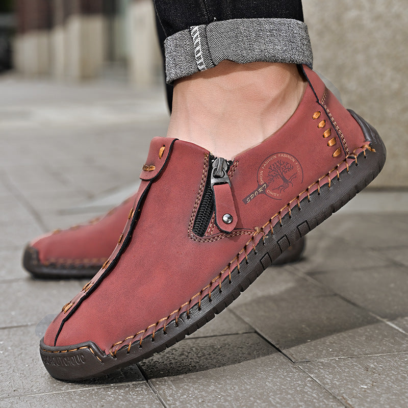 【🎉Promoção por tempo limitado - 50% de desconto, só hoje - não perca】 - Sapatos ortopédicos para homem, costurados à mão com pele de bezerro australiana 👞Caminhada confortável e alívio da dor✅