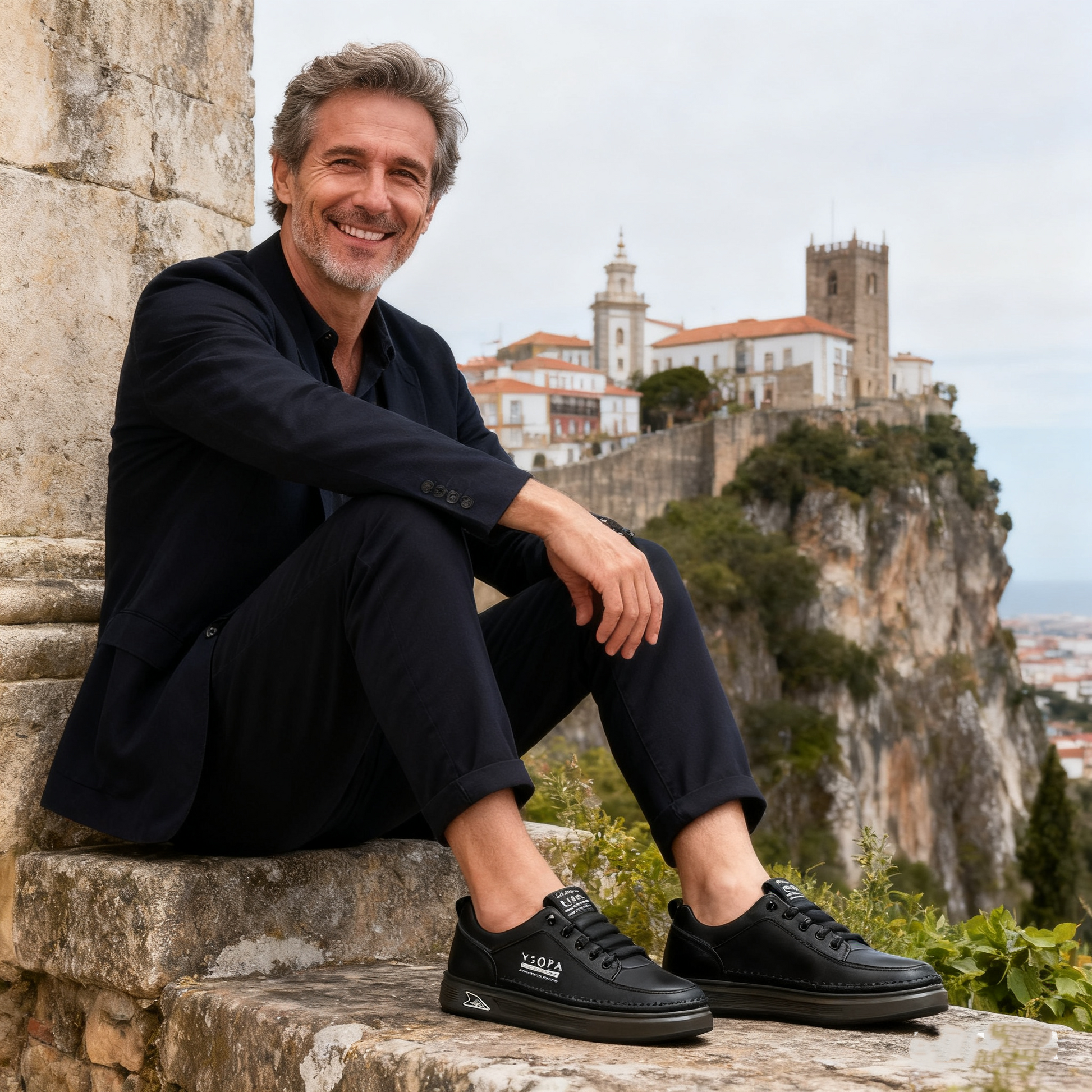 ⏰50% de desconto só hoje! 🔥Sapatos casuais para homem - material em pele de bovino, design de arco. ✅Alivia dores nos pés