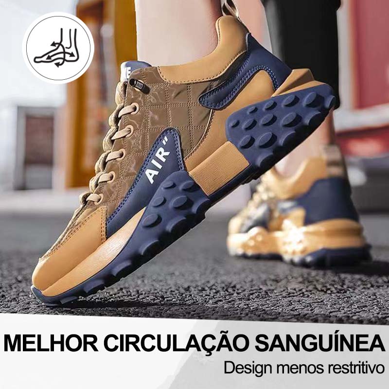 【🔥Novidades, metade do preço hoje por tempo limitado】Sapatos ortopédicos - design ergonómico, super absorção de choque, correção da marcha ✅Feito em pele de bovino