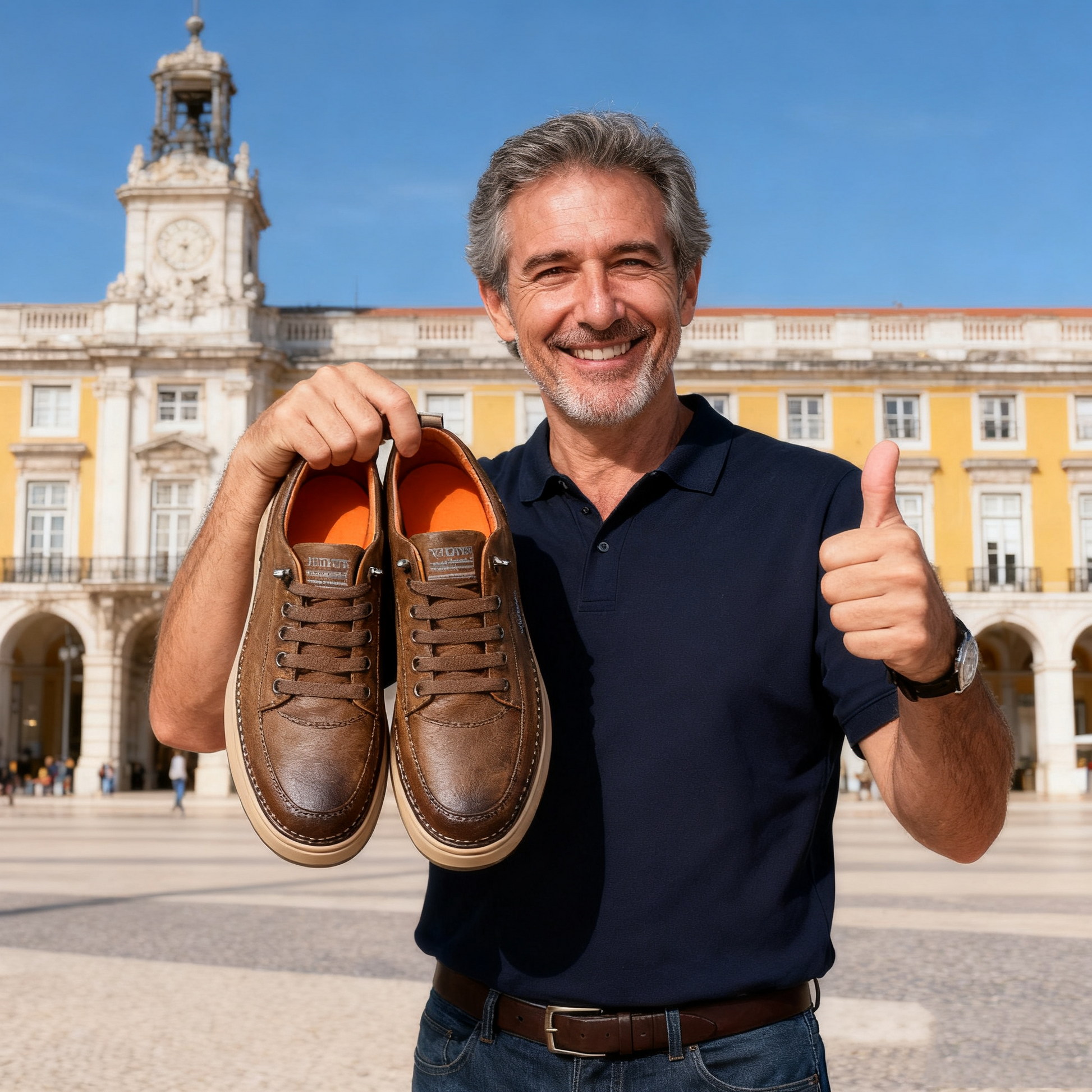 ⏰50% de desconto só hoje! 🔥Sapatos casuais para homem - material em pele de bovino, design de arco. ✅Alivia dores nos pés