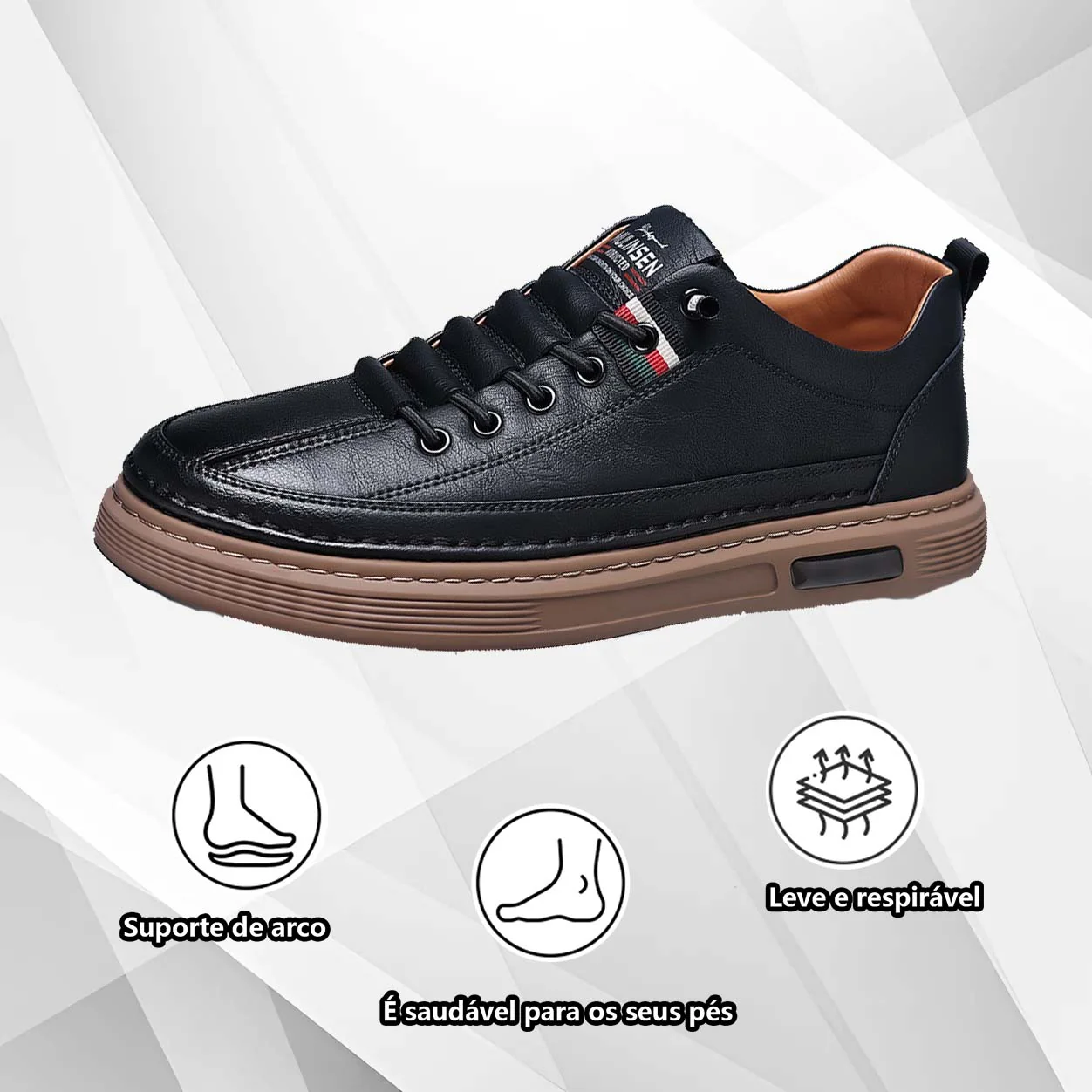 (🔥Desconto de 60% por tempo limitado - Não perca!) - Sapatos ortopédicos macios, confortáveis e luxuosos, fabricados em Itália, em pele de bovino (suporte para o arco - alivia as dores nos pés)