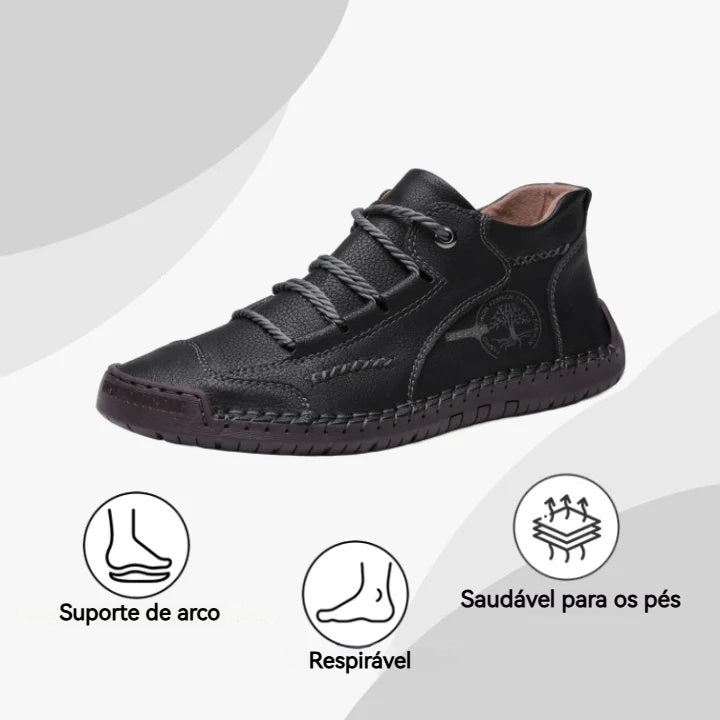 【🎉Promoção por tempo limitado - 60% de desconto, só hoje - não perca】 - Sapatos ortopédicos para homem feitos de pele de bezerro australiana 👞Caminhada confortável e alívio da dor✅